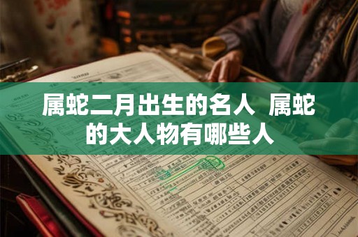 属蛇二月出生的名人  属蛇的大人物有哪些人