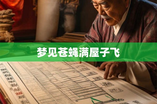 梦见苍蝇满屋子飞 梦见苍蝇满屋子飞