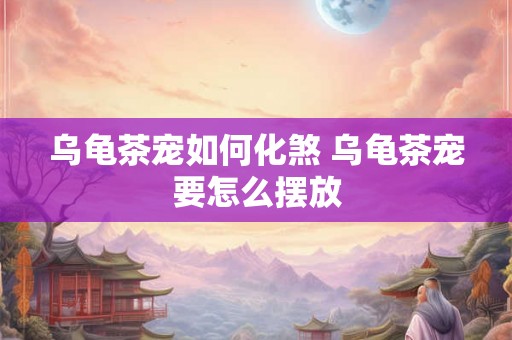 乌龟茶宠如何化煞 乌龟茶宠要怎么摆放