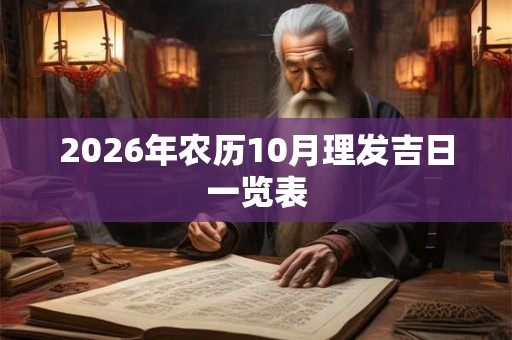 2026年农历10月理发吉日一览表