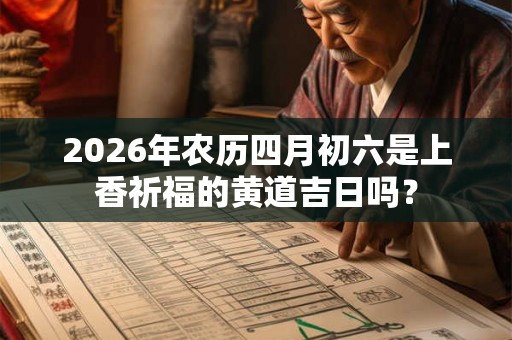 2026年农历四月初六是上香祈福的黄道吉日吗？