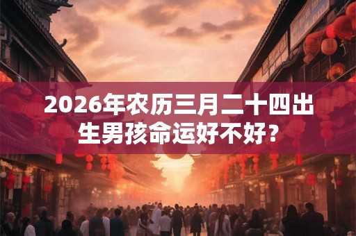 2026年农历三月二十四出生男孩命运好不好? 2026年农历三月二十四出生男孩命运好不好?