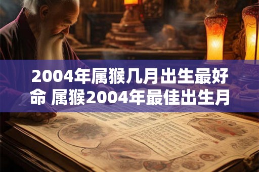 2004年属猴几月出生最好命 属猴2004年最佳出生月份