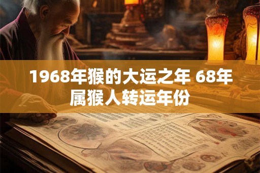 1968年猴的大运之年 68年属猴人转运年份