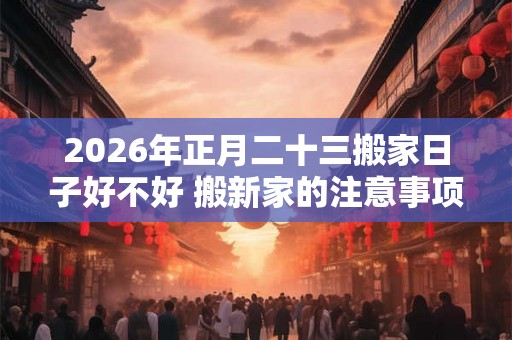 2026年正月二十三搬家日子好不好 搬新家的注意事项