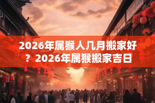 2026年属猴人几月搬家好？2026年属猴搬家吉日