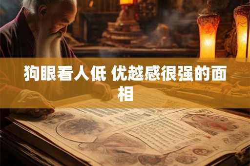 狗眼看人低 优越感很强的面相