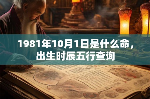 1981年10月1日是什么命，出生时辰五行查询