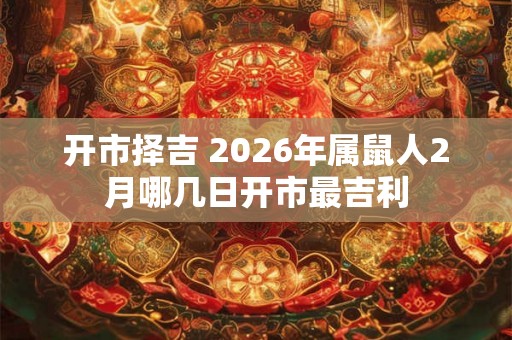 开市择吉 2026年属鼠人2月哪几日开市最吉利