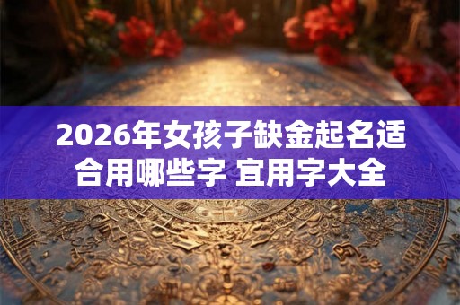 2026年女孩子缺金起名适合用哪些字 宜用字大全