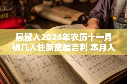 属鼠人2026年农历十一月初几入住新房最吉利 本月入宅吉日查询