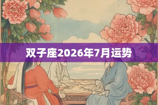 双子座2026年7月运势