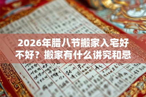 2026年腊八节搬家入宅好不好？搬家有什么讲究和忌讳？