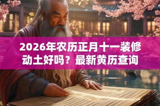 2026年农历正月十一装修动土好吗？最新黄历查询