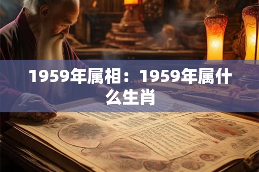 1959年属相：1959年属什么生肖