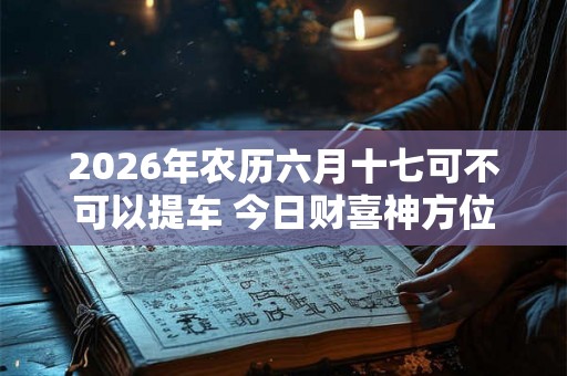 2026年农历六月十七可不可以提车 今日财喜神方位