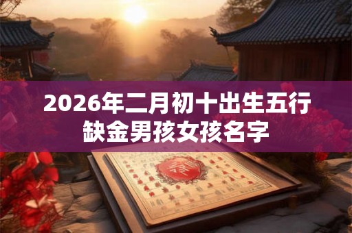 2026年二月初十出生五行缺金男孩女孩名字