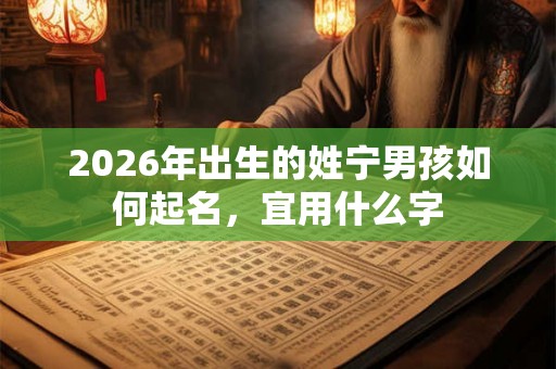 2026年出生的姓宁男孩如何起名，宜用什么字