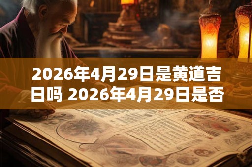 2026年4月29日是黄道吉日吗 2026年4月29日是否为黄道吉日 2026年4月29日是黄道吉日吗 2026年4月29日是否为黄道吉日