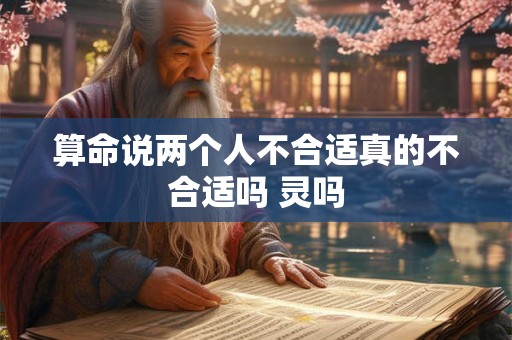算命说两个人不合适真的不合适吗 灵吗
