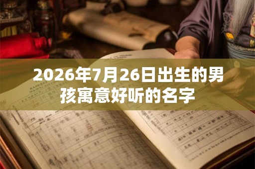 2026年7月26日出生的男孩寓意好听的名字 2026年7月26日出生的男孩寓意好听的名字