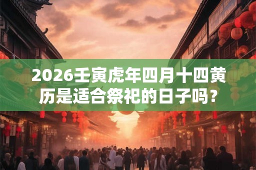 2026壬寅虎年四月十四黄历是适合祭祀的日子吗？