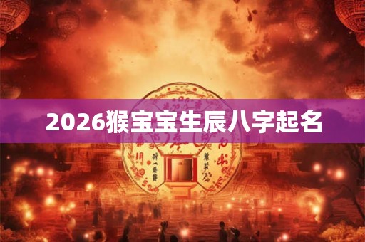 2026猴宝宝生辰八字起名