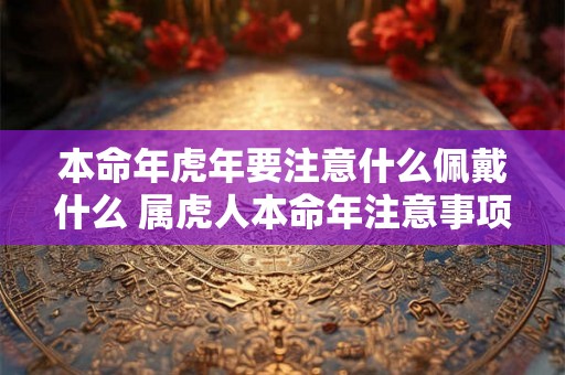 本命年虎年要注意什么佩戴什么 属虎人本命年注意事项