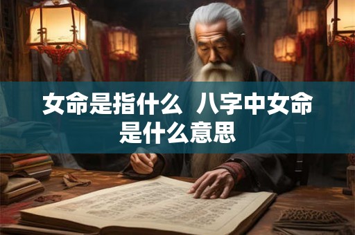 女命是指什么  八字中女命是什么意思