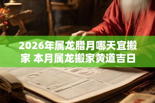 2026年属龙腊月哪天宜搬家 本月属龙搬家黄道吉日 2026年属龙腊月哪天宜搬家 本月属龙搬家黄道吉日