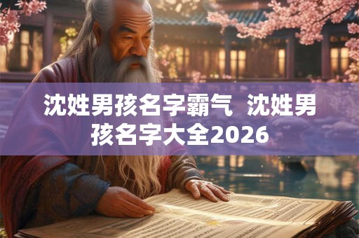 沈姓男孩名字霸气  沈姓男孩名字大全2026
