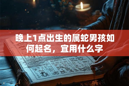 晚上1点出生的属蛇男孩如何起名，宜用什么字