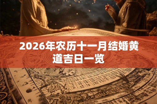 2026年农历十一月结婚黄道吉日一览 2026年农历十一月结婚黄道吉日一览