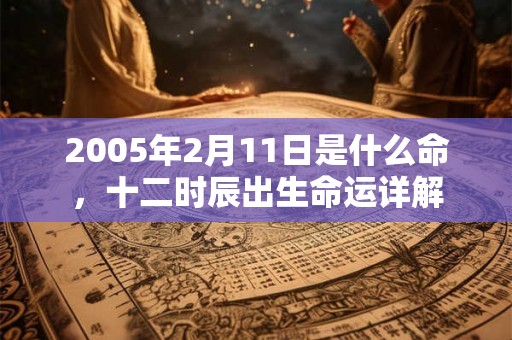 2005年2月11日是什么命，十二时辰出生命运详解