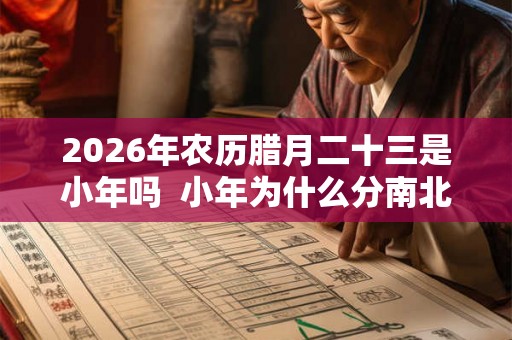 2026年农历腊月二十三是小年吗  小年为什么分南北
