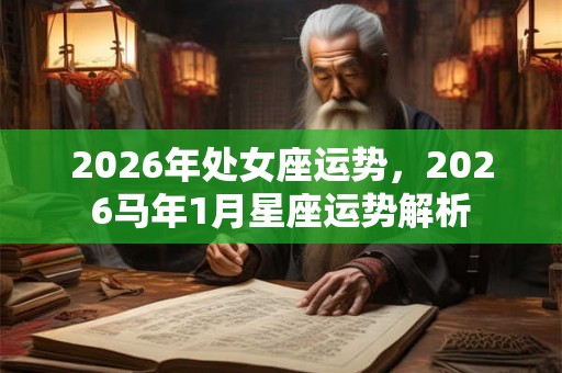 2026年处女座运势，2026马年1月星座运势解析