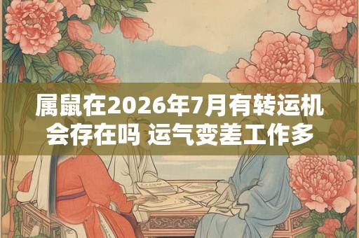 属鼠在2026年7月有转运机会存在吗 运气变差工作多留意
