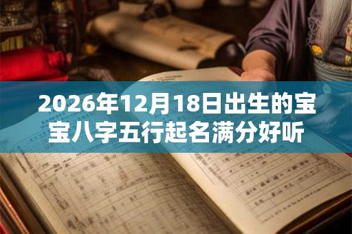 2026年12月18日出生的宝宝八字五行起名满分好听