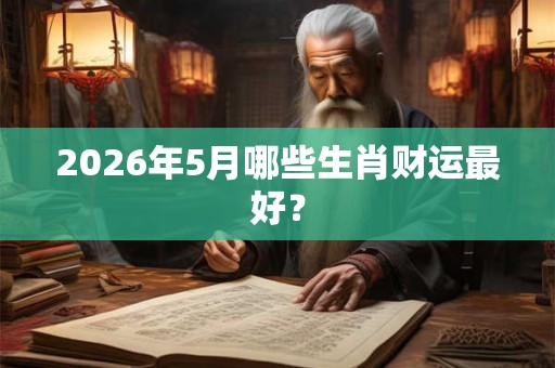 2026年5月哪些生肖财运最好？
