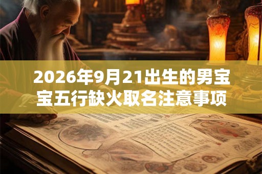 2026年9月21出生的男宝宝五行缺火取名注意事项