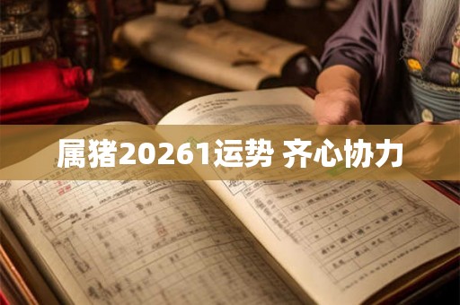 属猪20261运势 齐心协力
