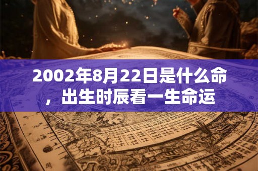 2002年8月22日是什么命，出生时辰看一生命运