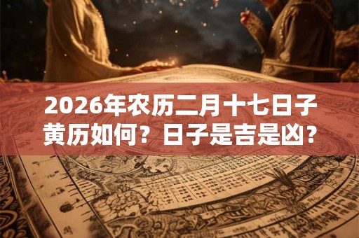 2026年农历二月十七日子黄历如何?日子是吉是凶? 2026年农历二月十七日子黄历如何?日子是吉是凶?