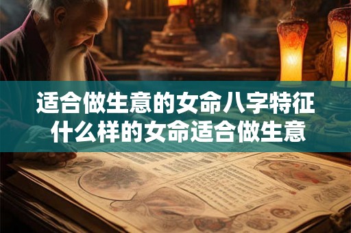 适合做生意的女命八字特征 什么样的女命适合做生意