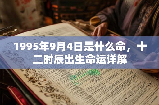 1995年9月4日是什么命，十二时辰出生命运详解