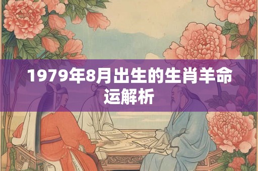 1979年8月出生的生肖羊命运解析