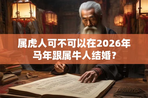 属虎人可不可以在2026年马年跟属牛人结婚？