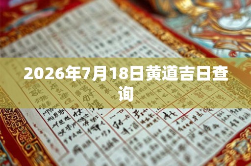 2026年7月18日黄道吉日查询