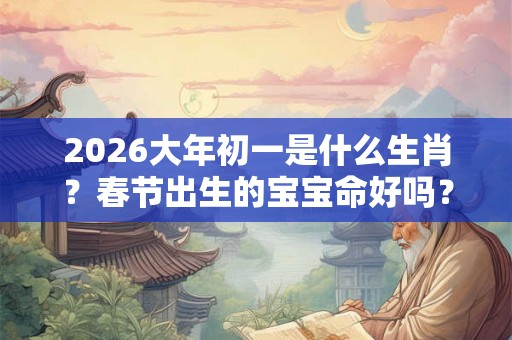2026大年初一是什么生肖？春节出生的宝宝命好吗？