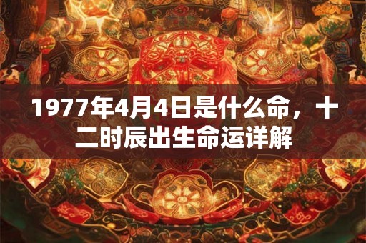 1977年4月4日是什么命,十二时辰出生命运详解 1977年4月4日是什么命,十二时辰出生命运详解